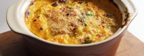 Broccolo romanesco pasticciato alla curcuma e sesamo